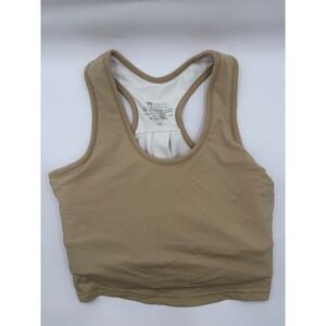 Cheata Equestrian Trotter Sports Bra XS Tan High Impact Compression‎ Racerback